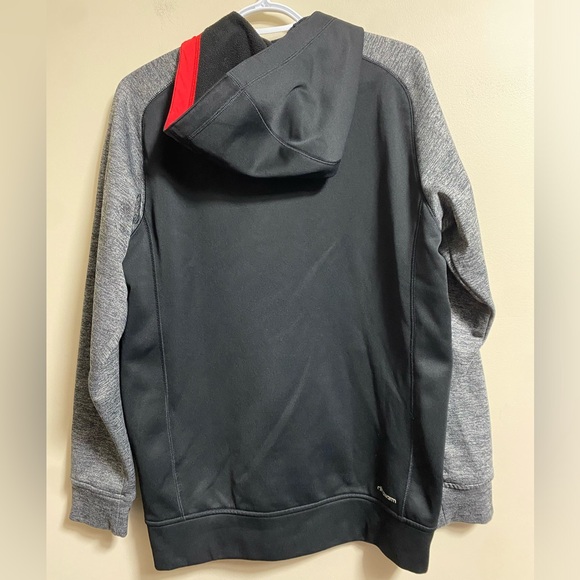 Adidas Men’s Grey with Red Trim Climawarm Track Sweater Medium - Picture 2 of 3